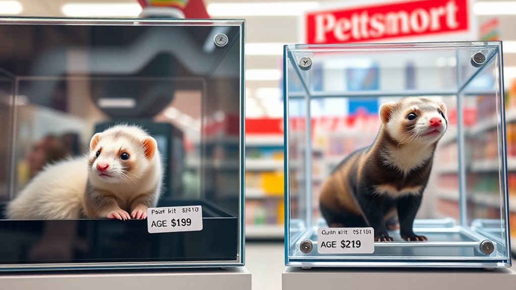 age affects ferret pricing