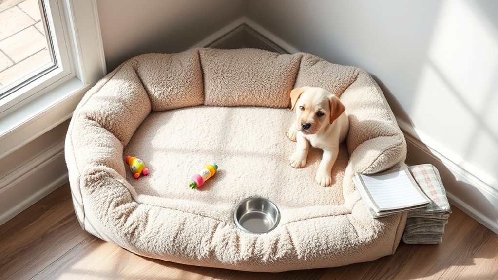 comfortable safe puppy resting spot