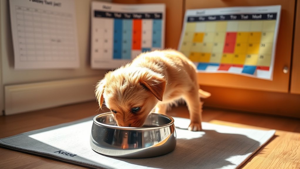 consistent feeding potty schedule