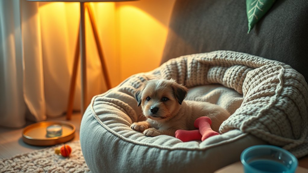 cozy puppy resting nook