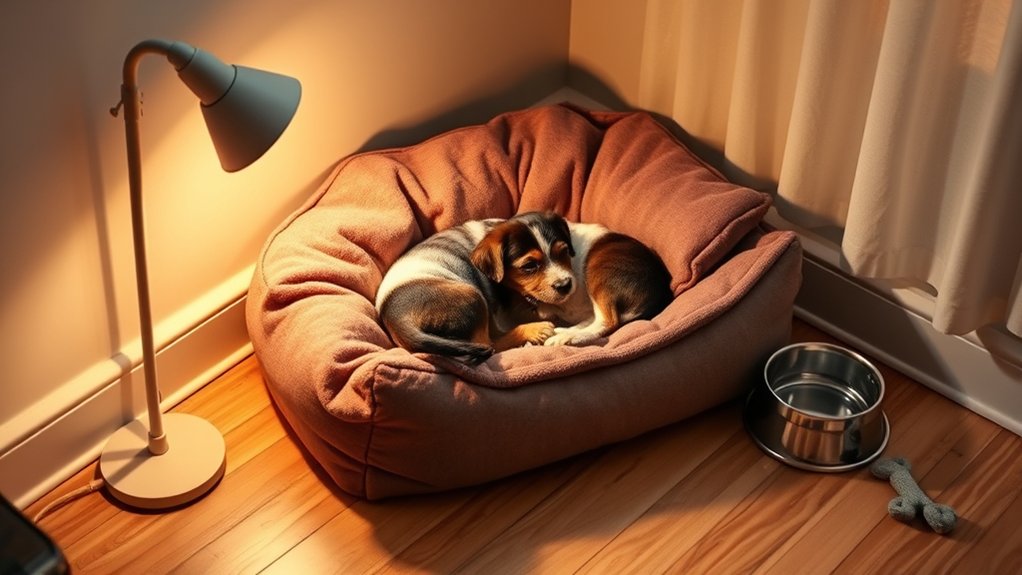 cozy secure puppy sleeping spot