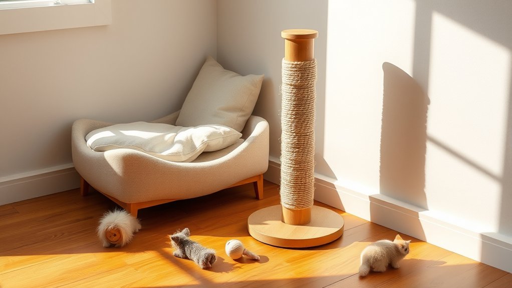 provide sturdy inviting scratching post