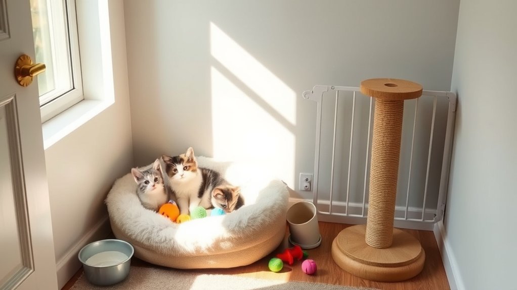 safe engaging kitten space